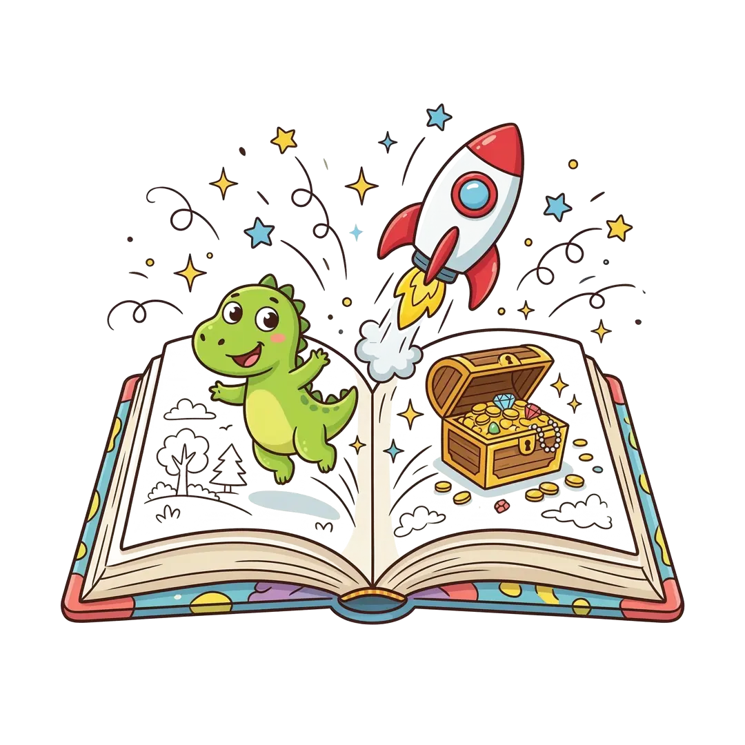 Волшебная книга-раскраска с персонажами